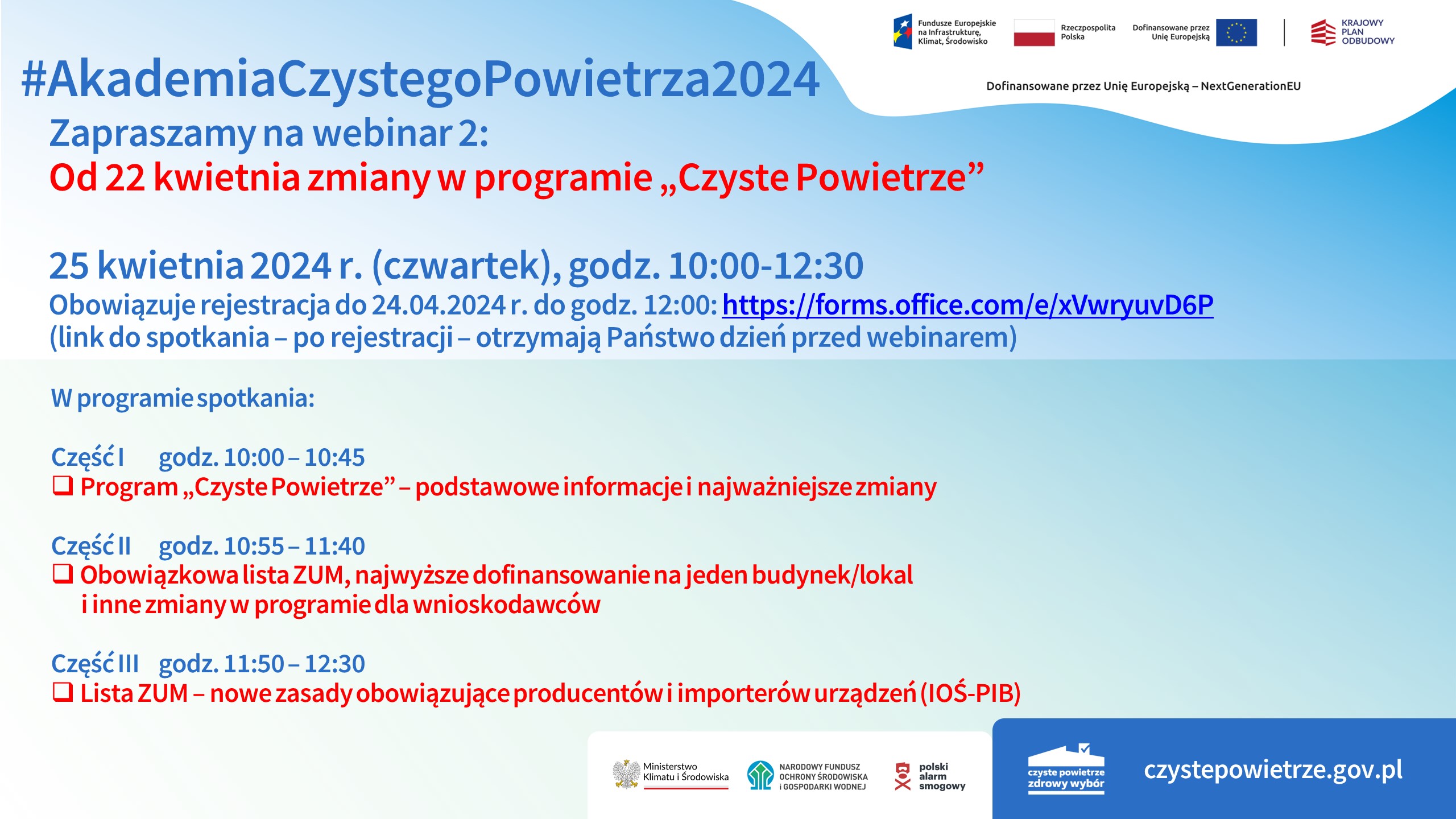 Akademia Czystego Powietrza zaproszenie webinar 2 25 04 2024